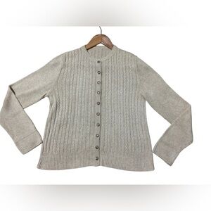 Women’s Button Down Cardigan Sweater Size:L
Color:Beige